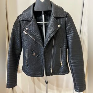 Cotton On Quilted Black Leather Jacket